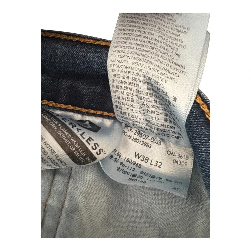 Levis 502 Regular Taper Mens Blue Denim Jeans 38x32 Medium Wash 29507-0053